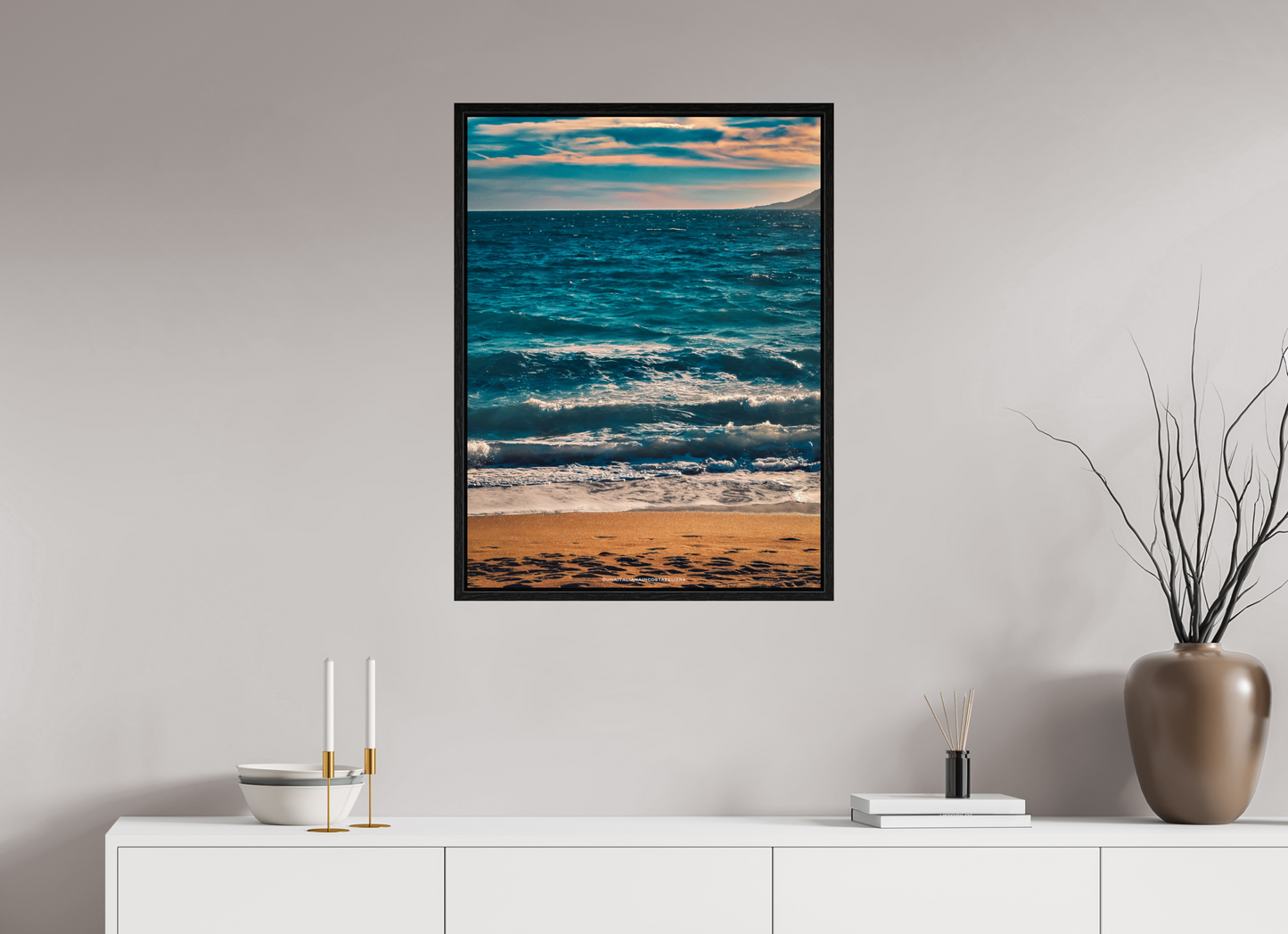 60 x 80 cm, Floater Frame Plage