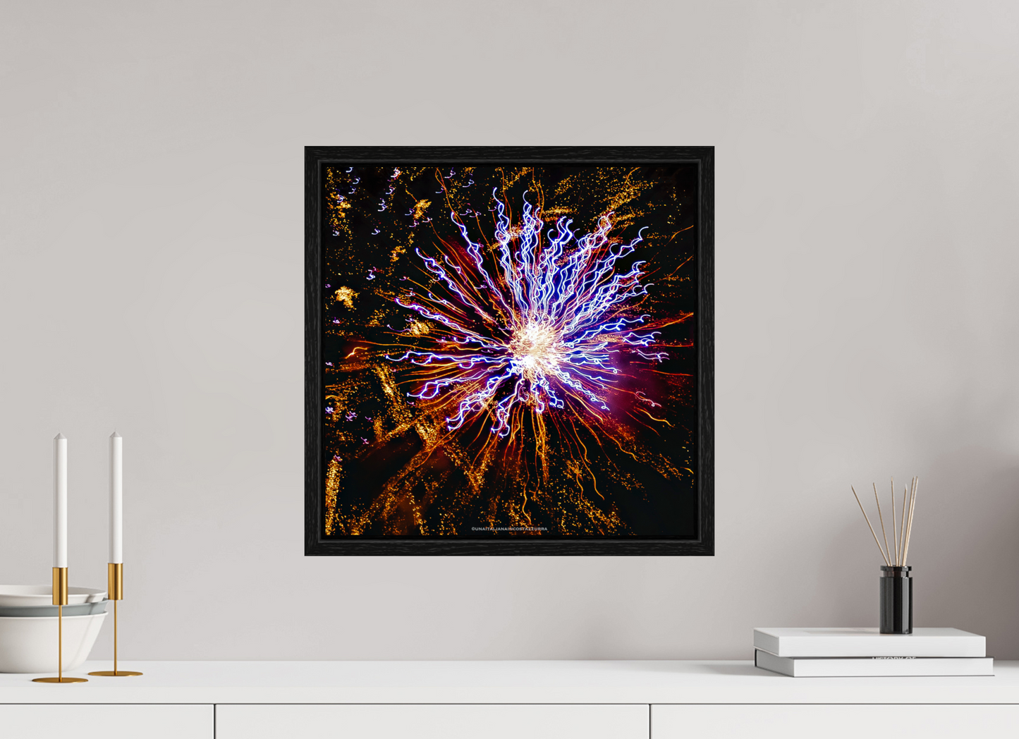 40 x 40 cm, Floater Frame Radius OP n. 2