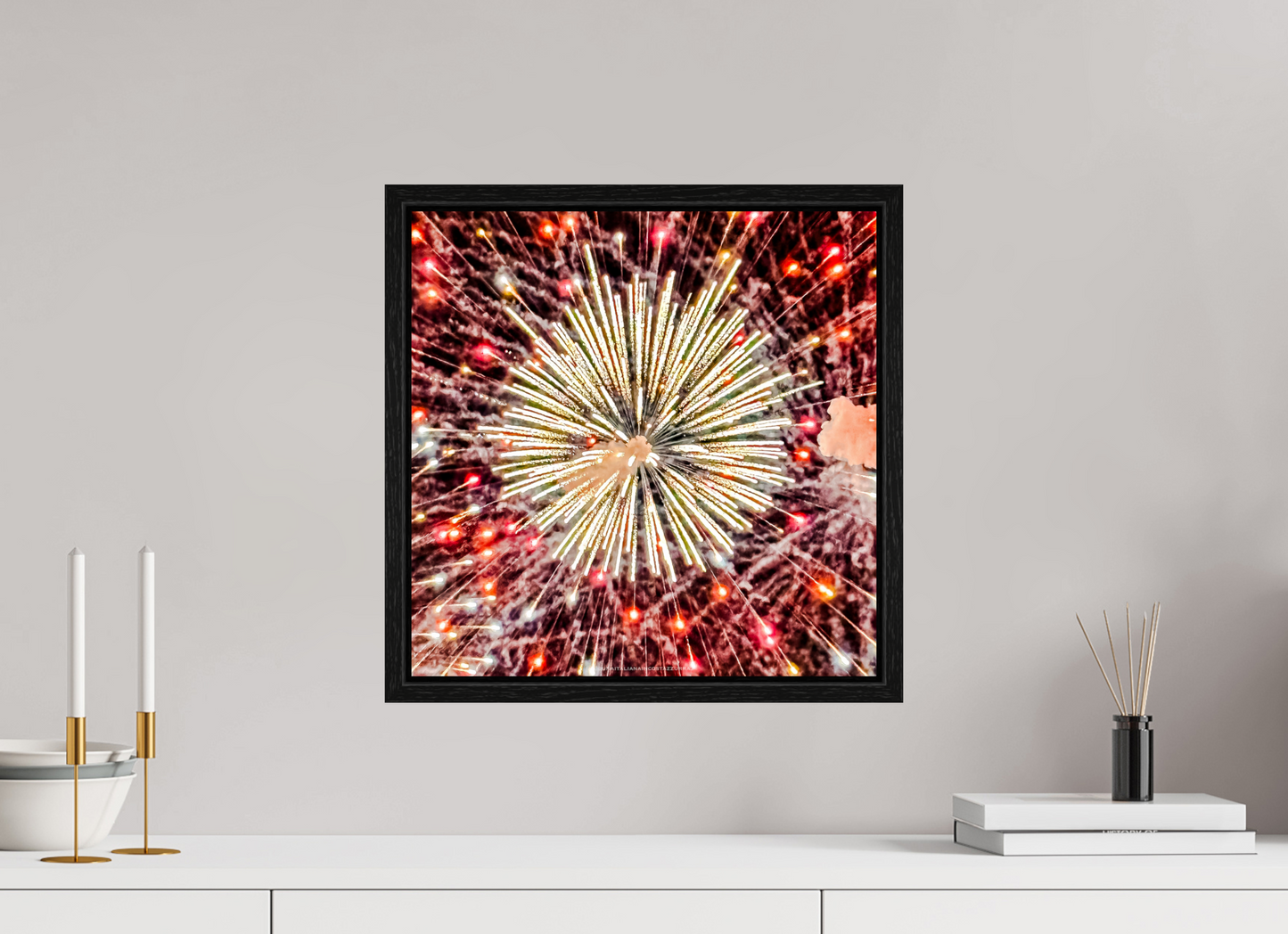 40 x 40 cm, Floater Frame Roi soleil