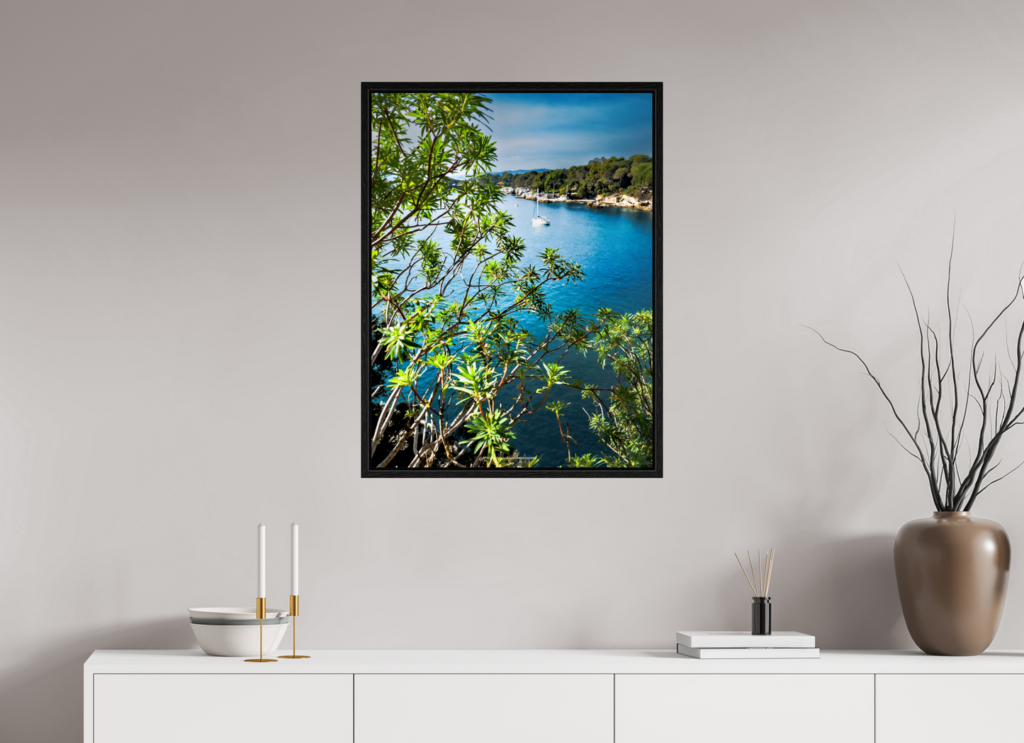 60 x 80 cm, Floater Frame À travers