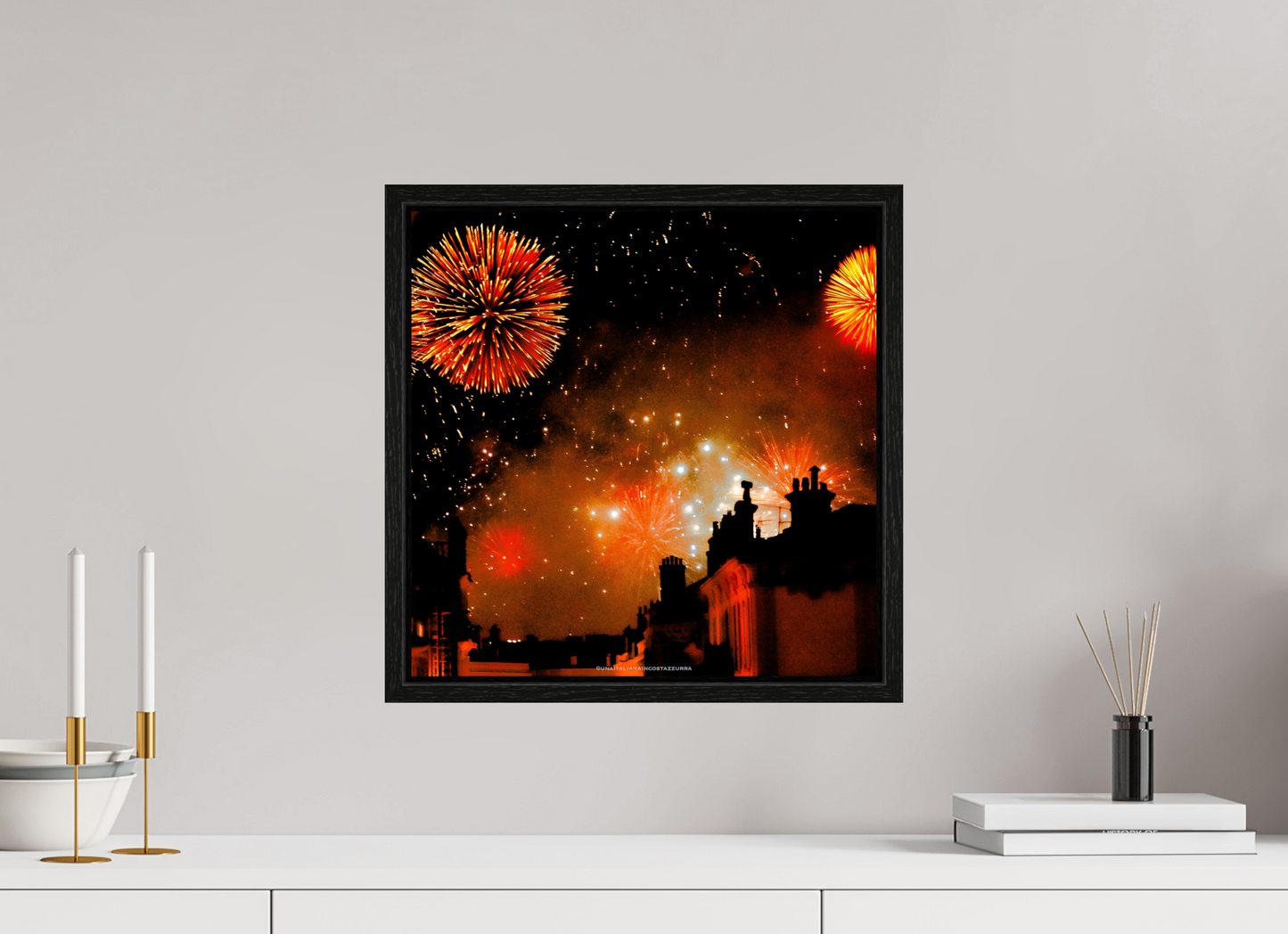 40 x 40 cm, Floater Frame Depuis Saint Jean - OP n.2