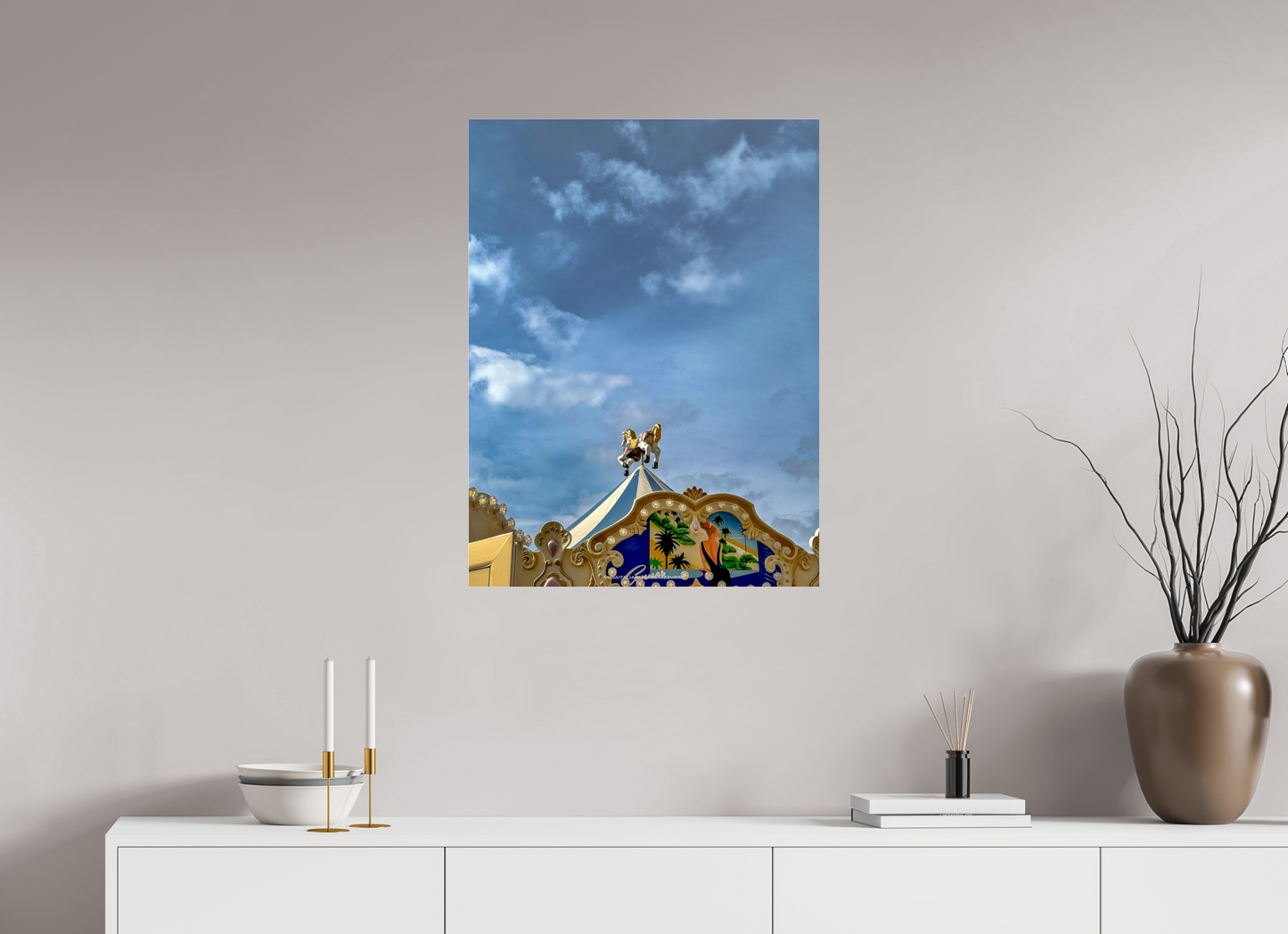 60 x 80 cm, Photo Print Under Acrylic Glass L’Enfance en hauteur