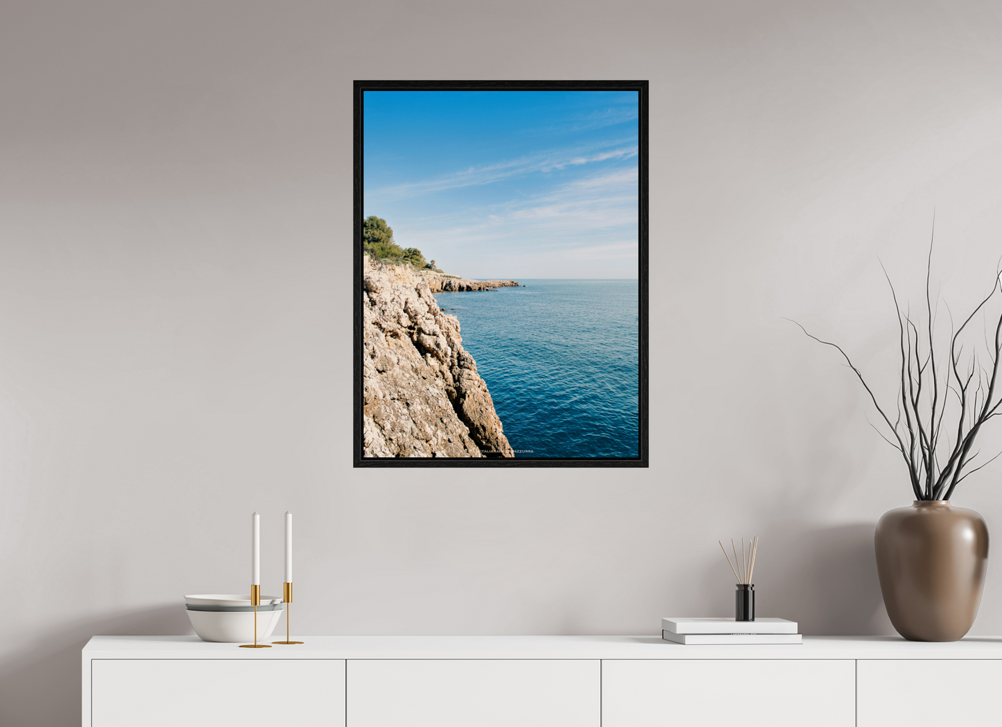 60 x 80 cm, Floater Frame Ligne Côtière