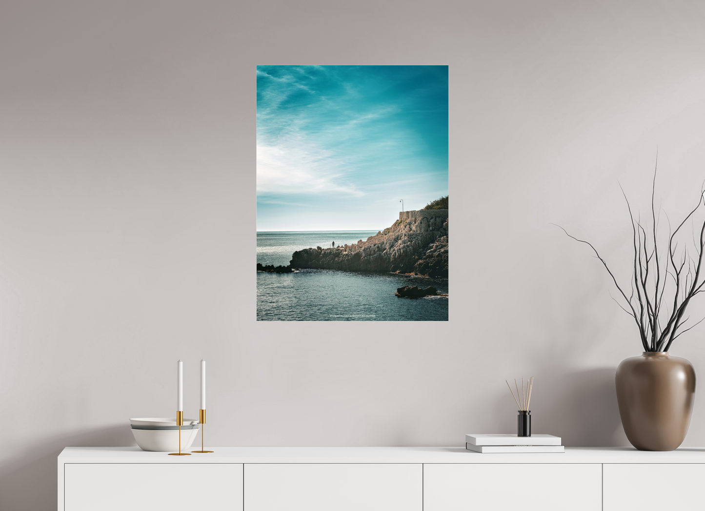 60 x 80 cm, Photo Print Under Acrylic Glass Entre Roche et Silence