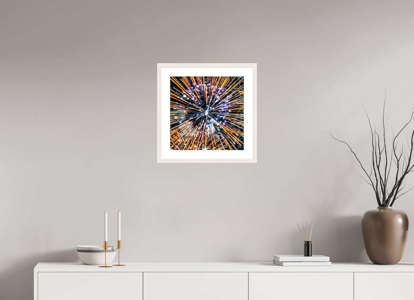 40 x 40 cm, Photo encadré bois érable blanc 20mm Sterlizia