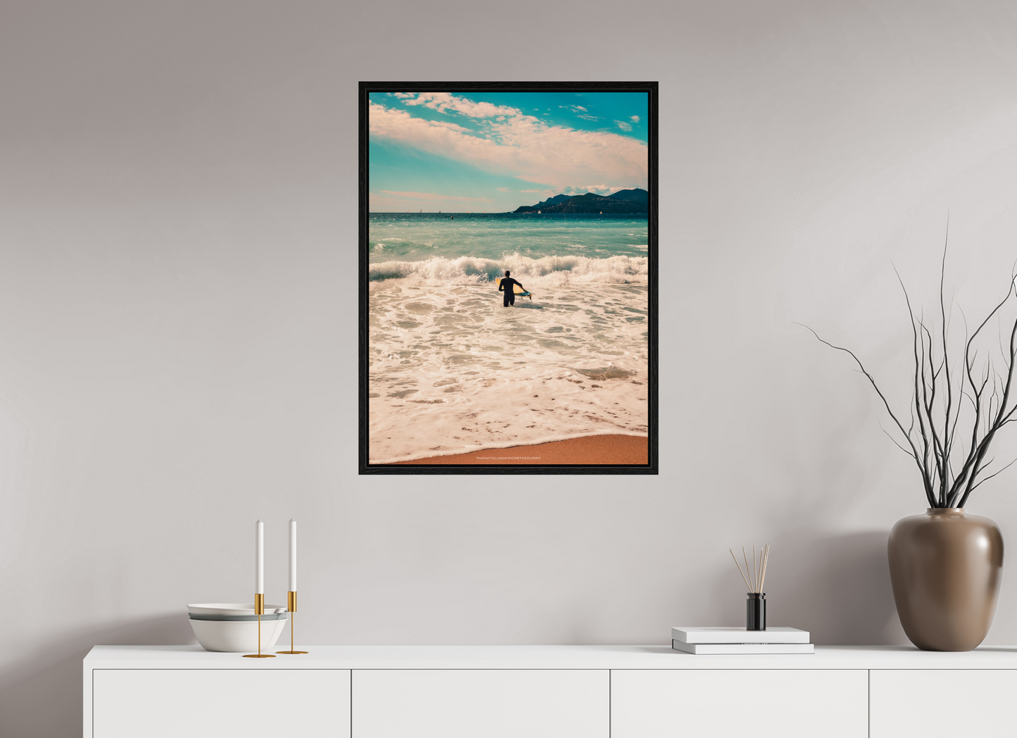 60 x 80 cm, Floater Frame Surfeur à Cannes