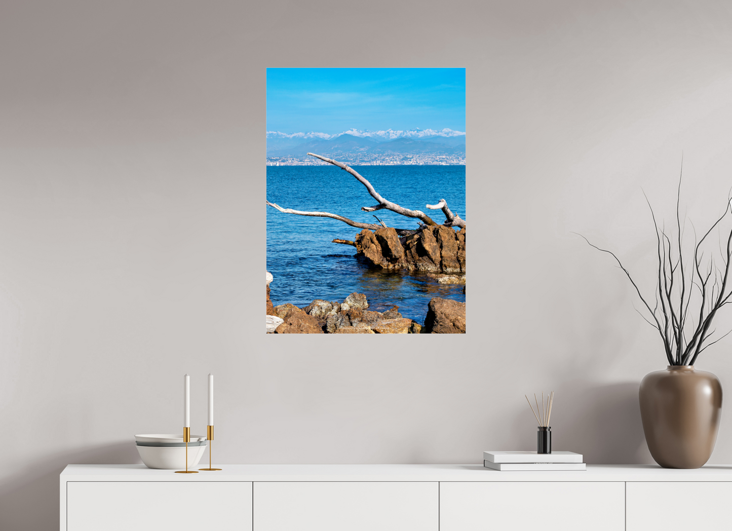 60 x 80 cm, Photo Print Under Acrylic Glass Présence blanche