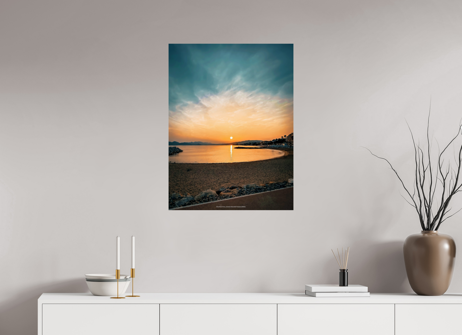 60 x 80 cm, Photo Print On Fuji Crystal DP II Coucher de soleil sur l'Esterel