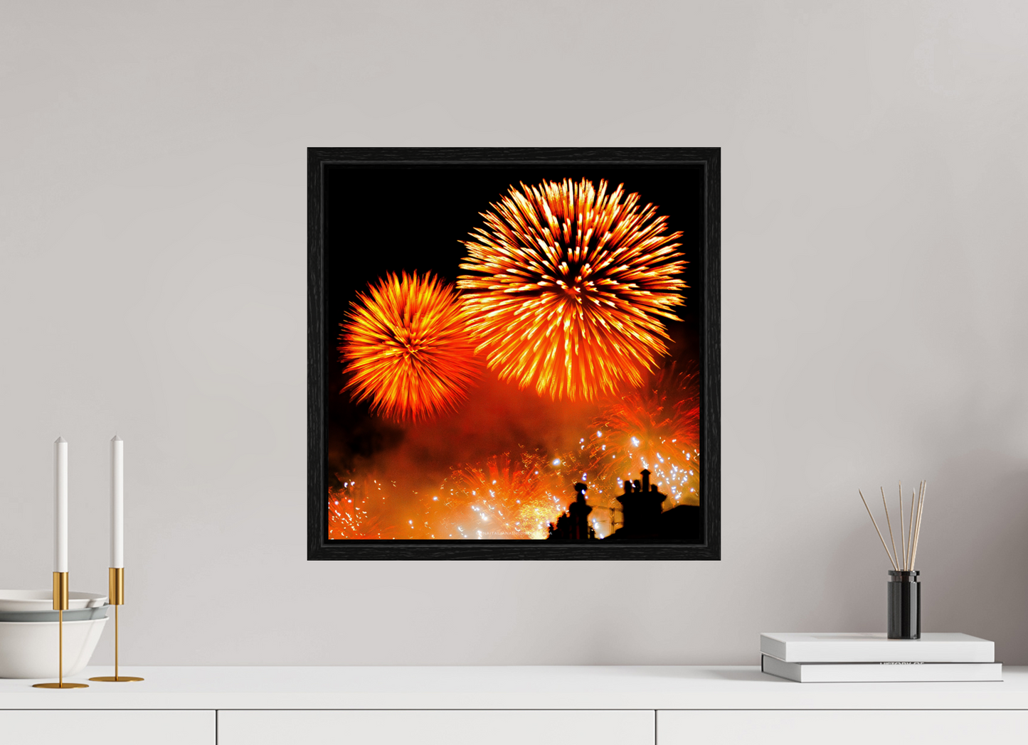 40 x 40 cm, Floater Frame Depuis Saint Jean - OP n.2