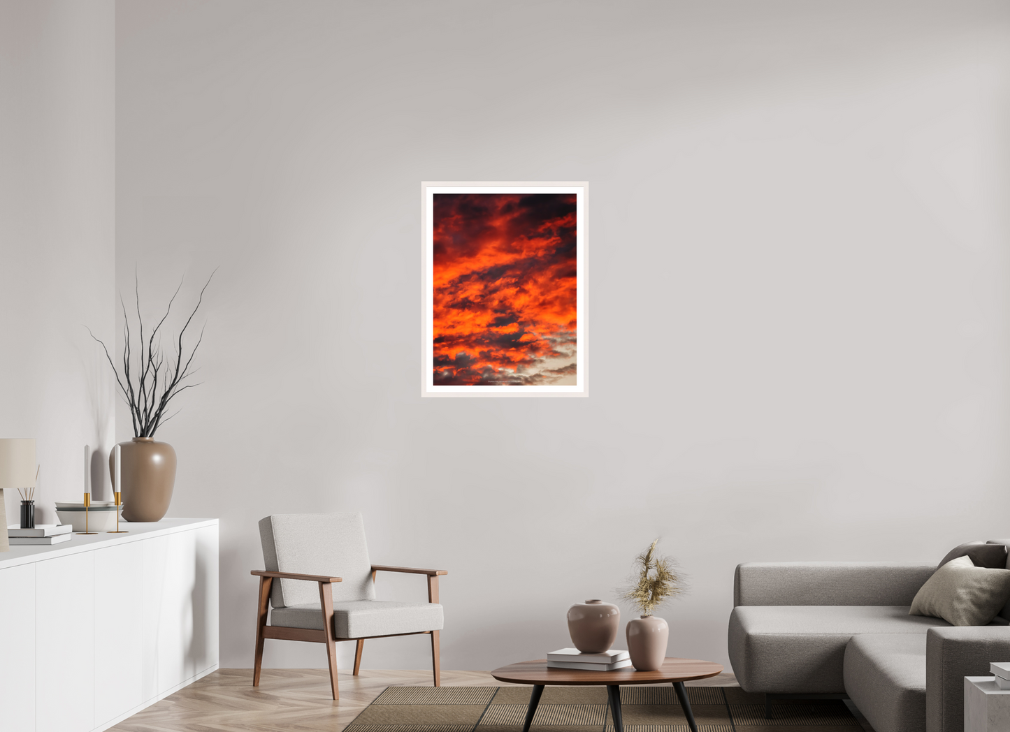 60 x 80 cm, Impression fine art Ciel en feu