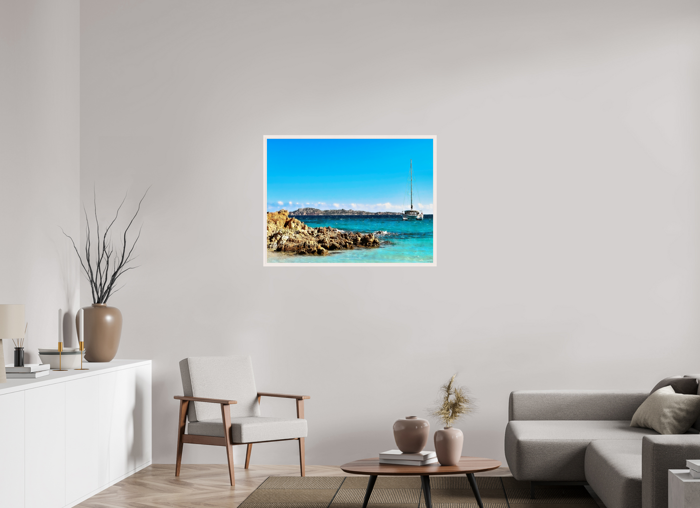 100 x 75 cm, Cadre galerie grand format Respire Sardaigne