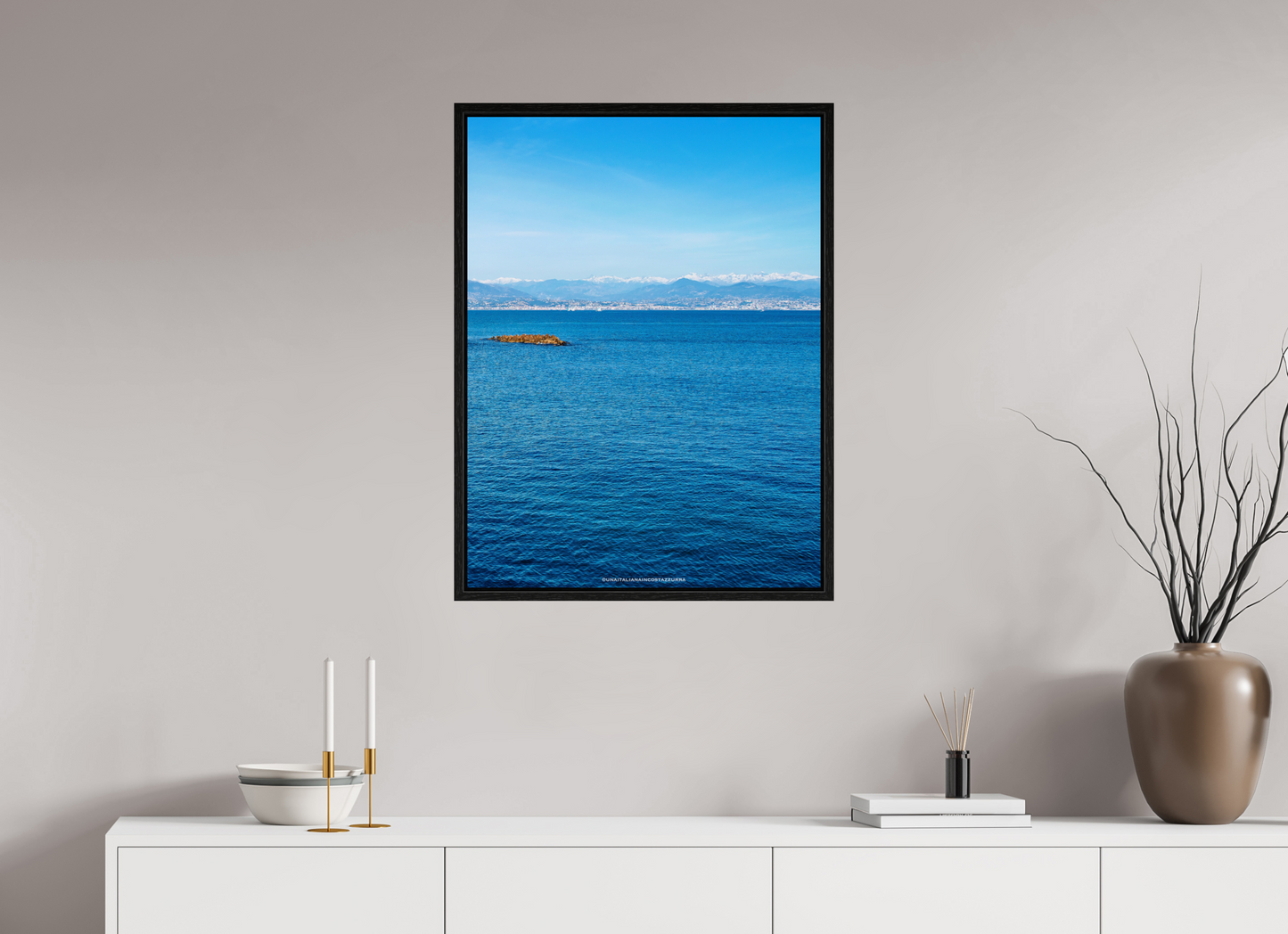 60 x 80 cm, Floater Frame Silence d’hiver