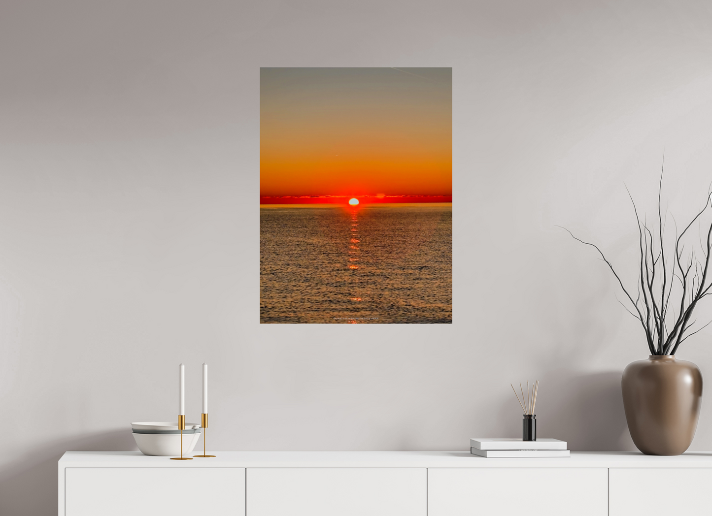 60 x 80 cm, Photo Print On Fuji Crystal DP II Aube ardente sur Sainte Marguerite