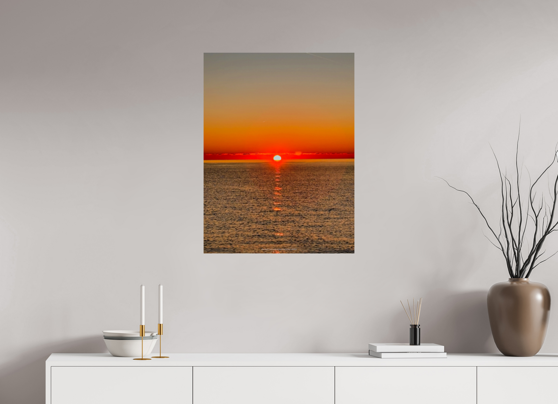 60 x 80 cm, Photo Print On Fuji Crystal DP II Aube ardente sur Sainte Marguerite