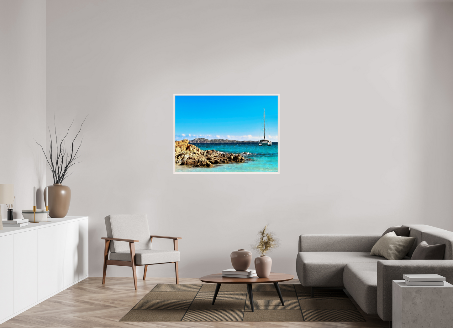 120 x 90 cm, Cadre galerie grand format Respire Sardaigne